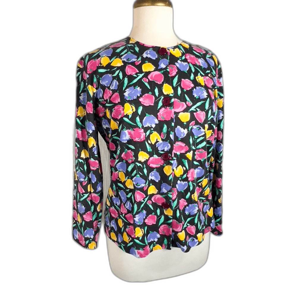 Nicole Ashley Blouse Size M Vintage 80's Clean Girl Romantic Academia Blouse